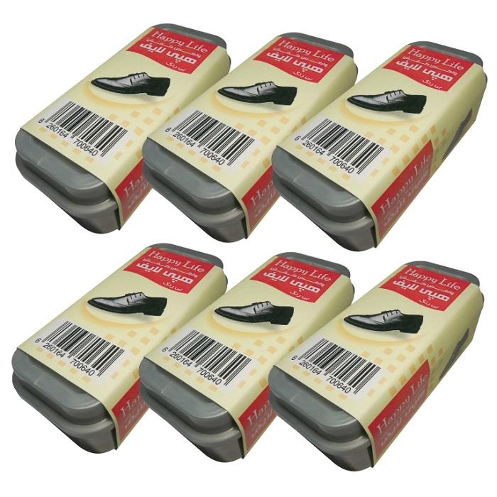واکس کفش هپی لایف کد B-6 بسته 6 عددی